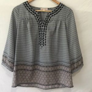 Skies are blue Casey embroidered blouse Stitch Fix